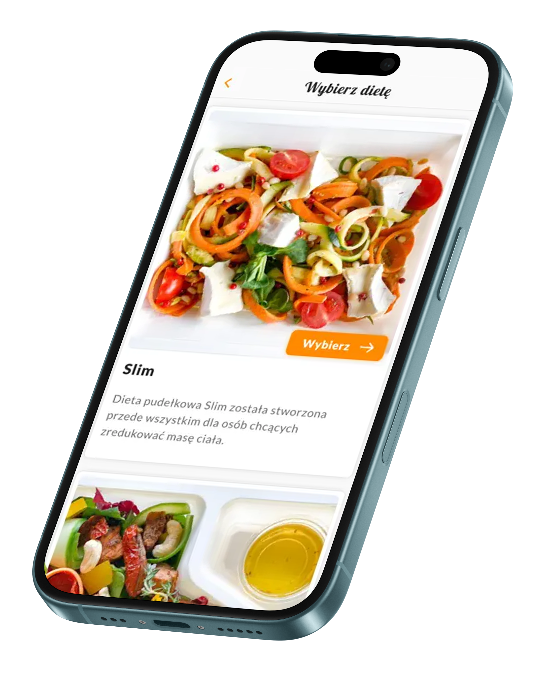Aplikacja Healthy Food na telefonie